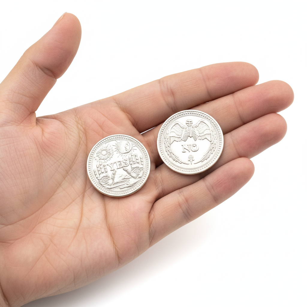 Monete del Destino 2.5cm - tenute in mano dimensione compatta