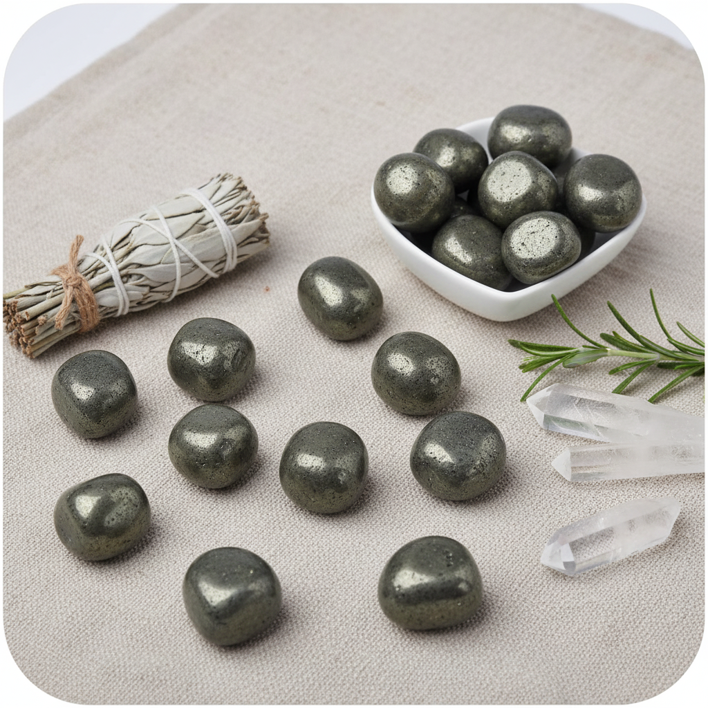 Pirite burattata - lifestyle su lino