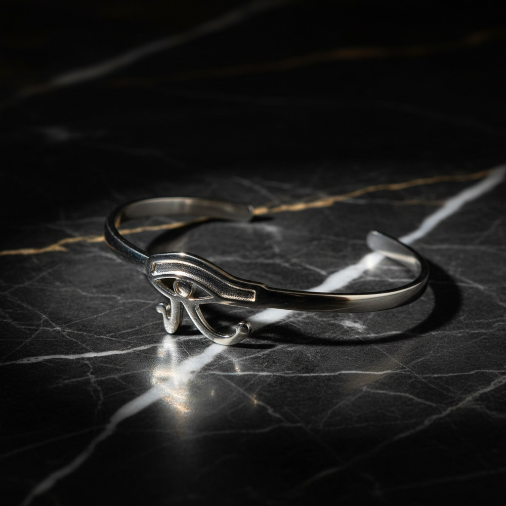 Bracciale Occhio di Horus - Marmo scuro