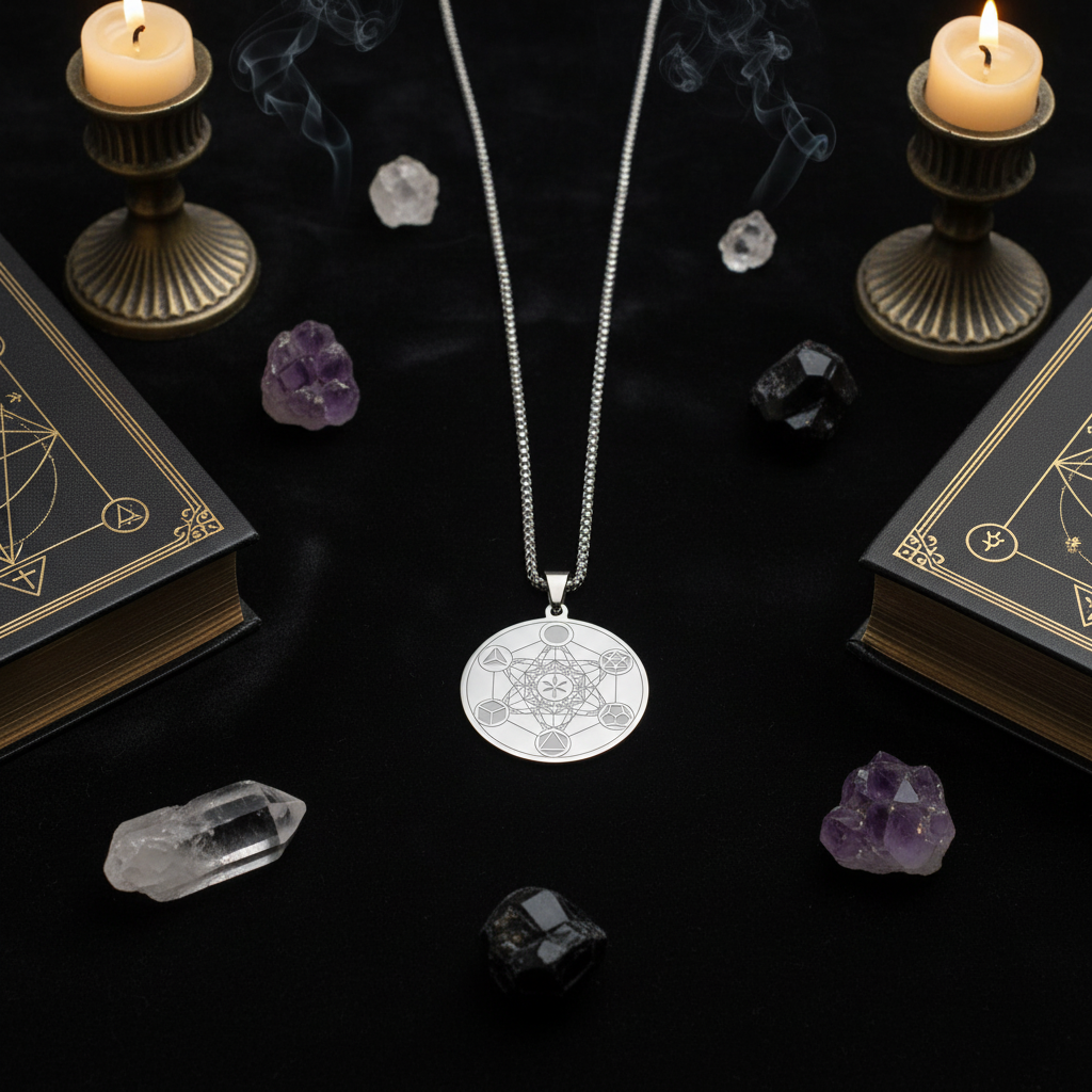 Collana Cubo di Metatron – Flat Lay