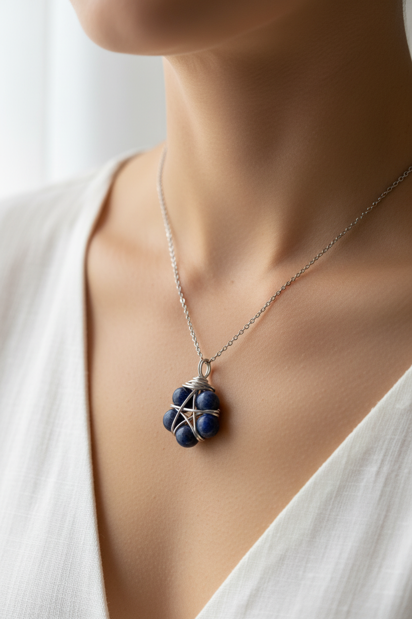 Collana Pentacolo indossata