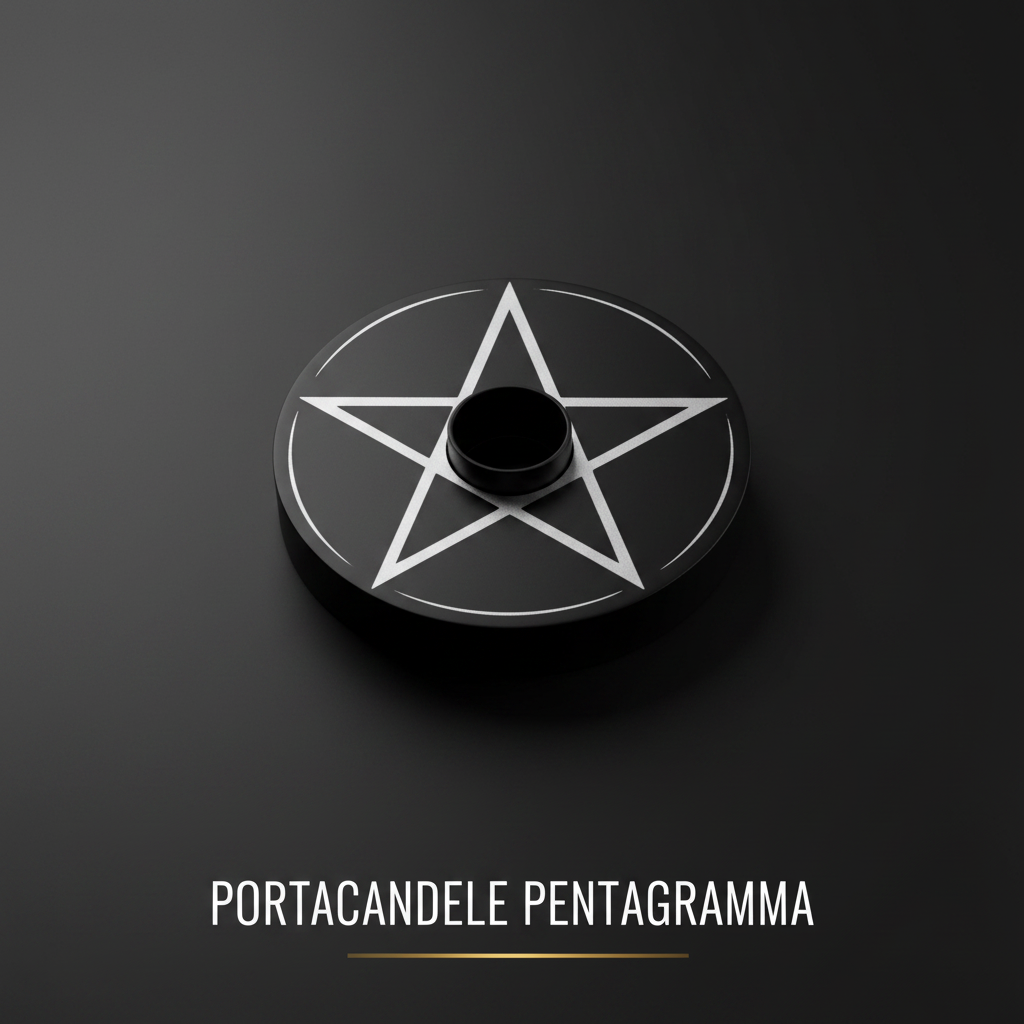 Portacandele Pentagramma - Font Sans-serif Minimalista