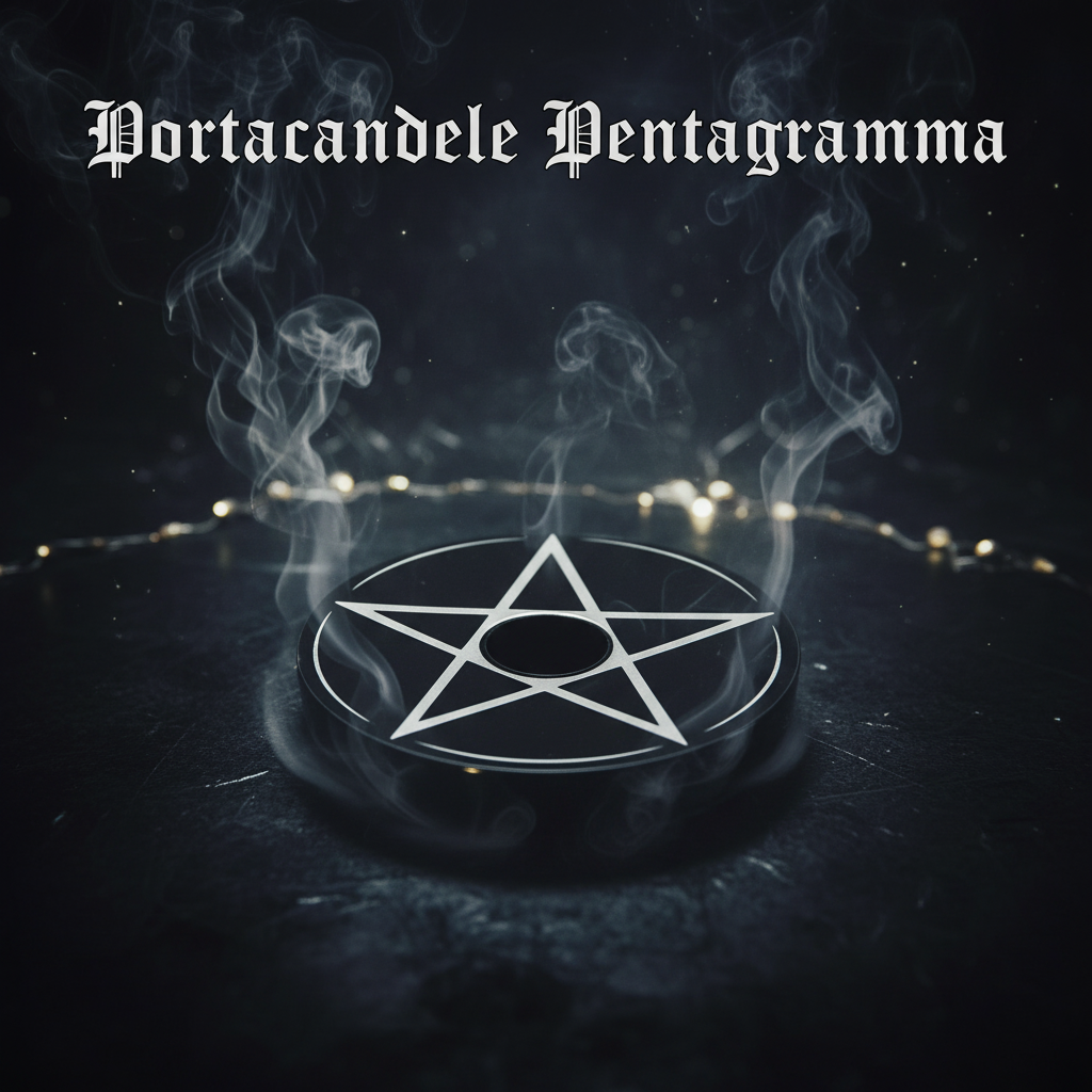 Portacandele Pentagramma - Font Gothic Blackletter