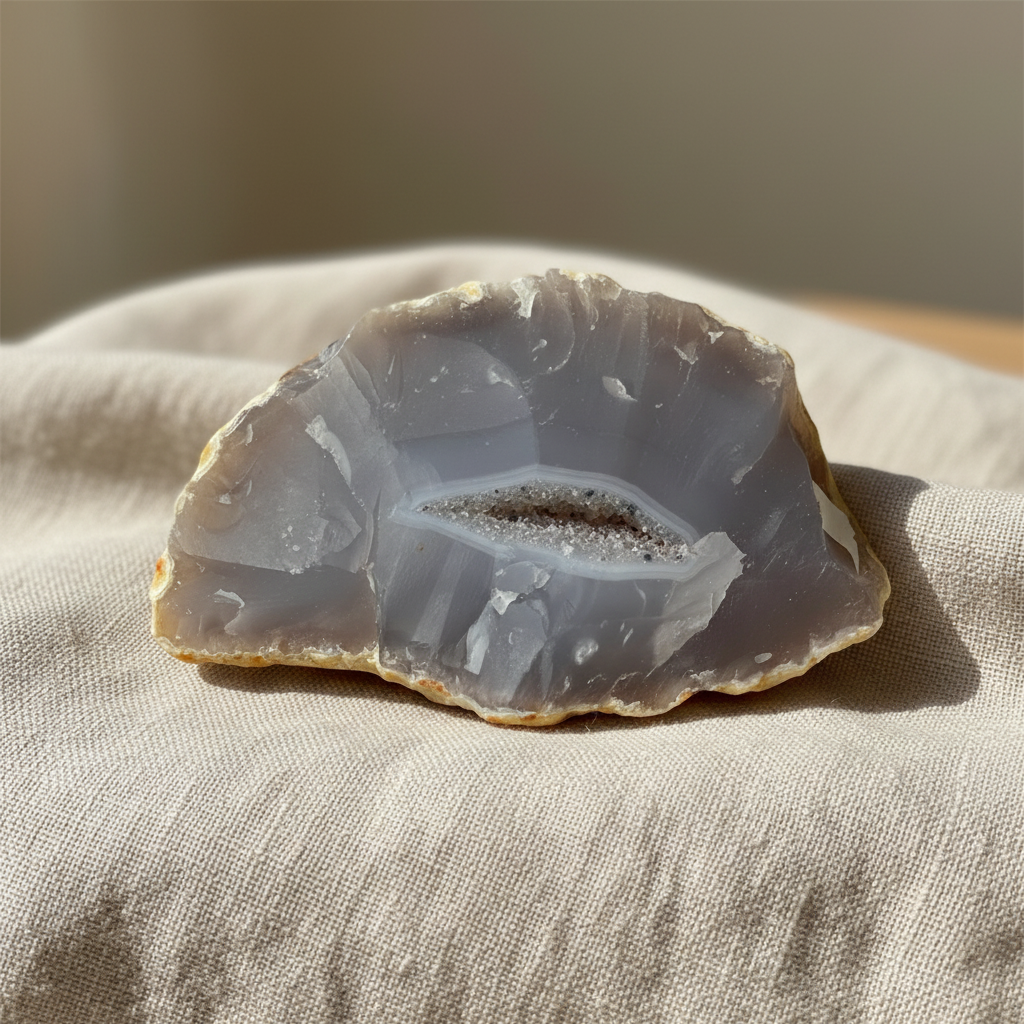 Fetta agata vena druzy - lifestyle lino naturale