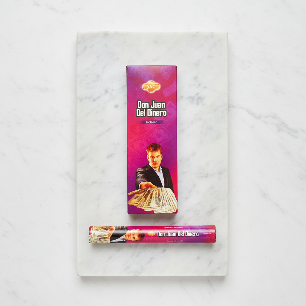 SAC Don Juan Del Dinero incensi - flatlay su marmo