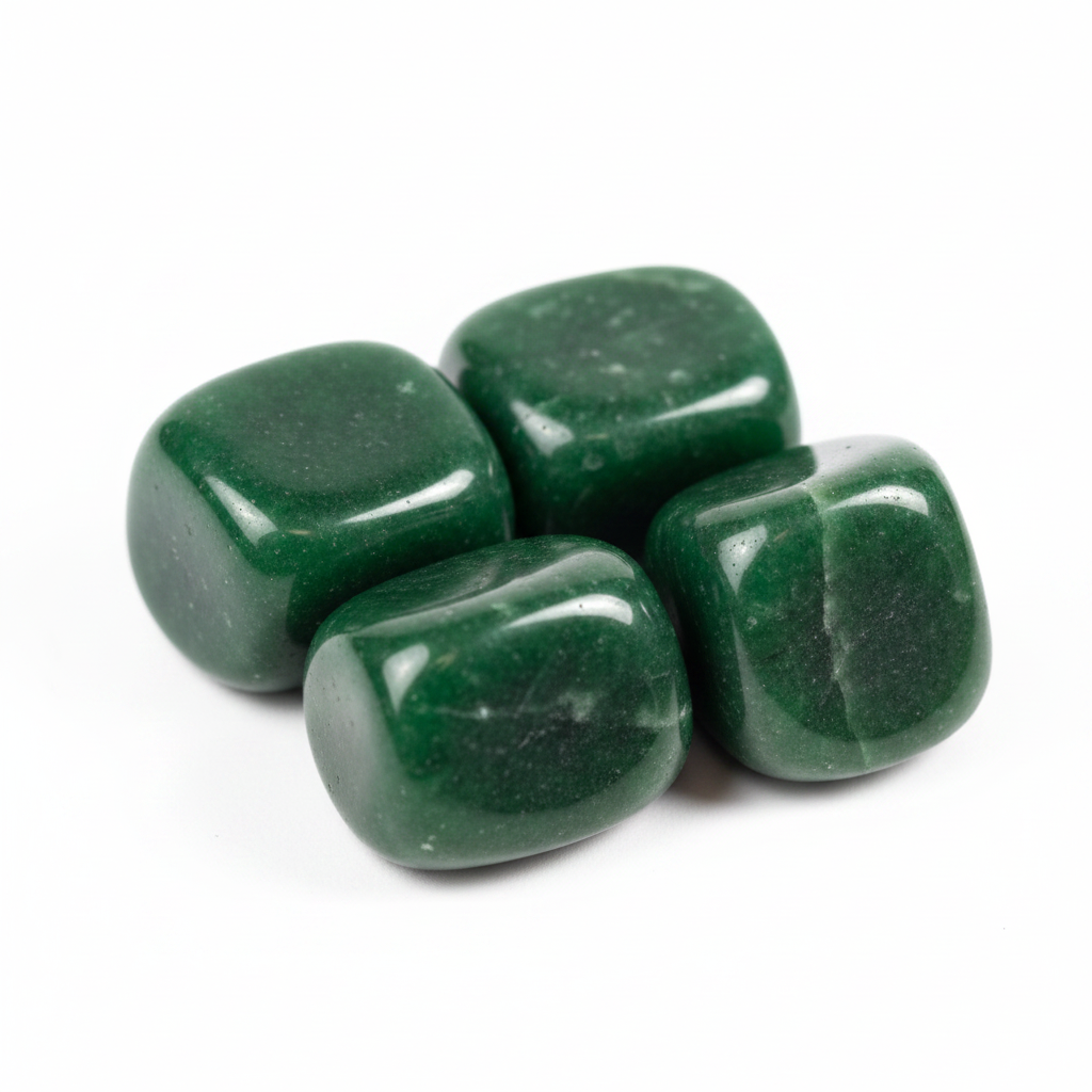 Macro close-up giada verde tumbled