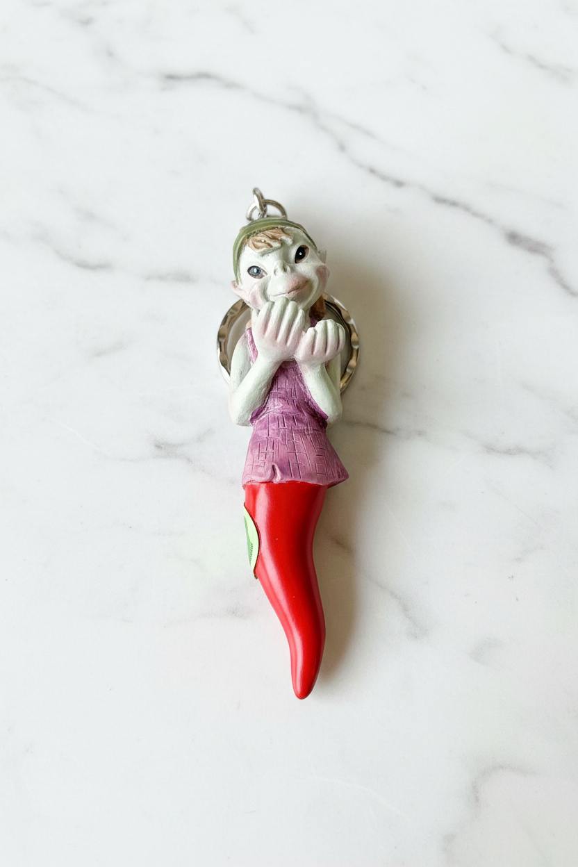 Pixie Femmina Corno - flatlay su marmo