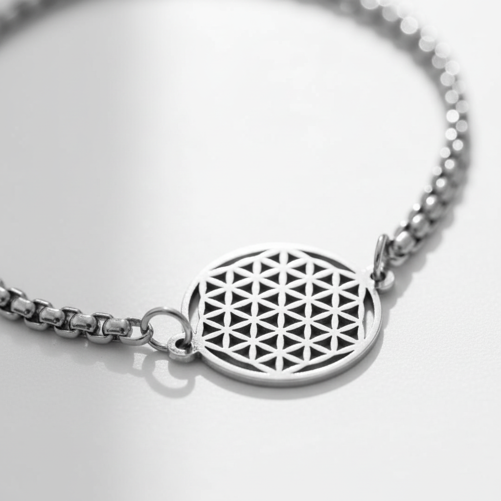 Bracciale Fiore della Vita Acciaio Inox