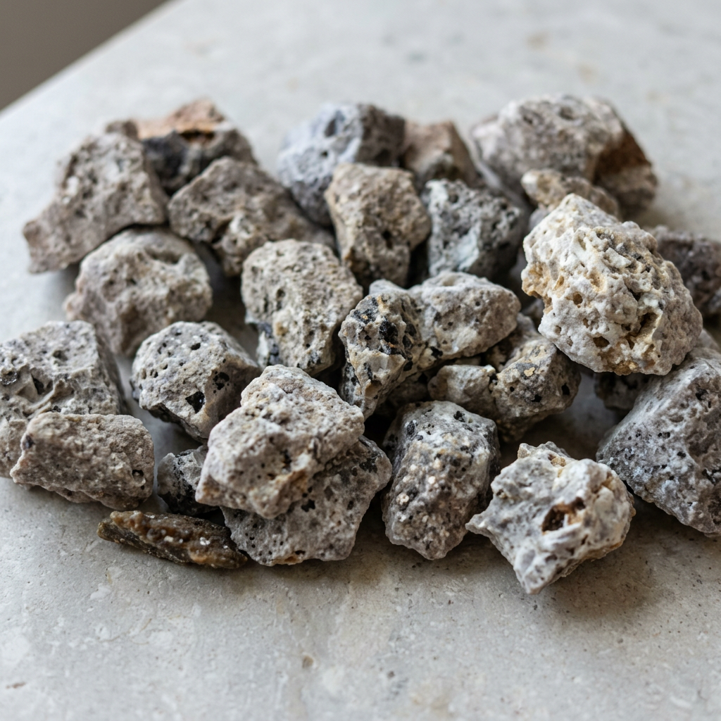 Sphalerite grezza su piano chiaro