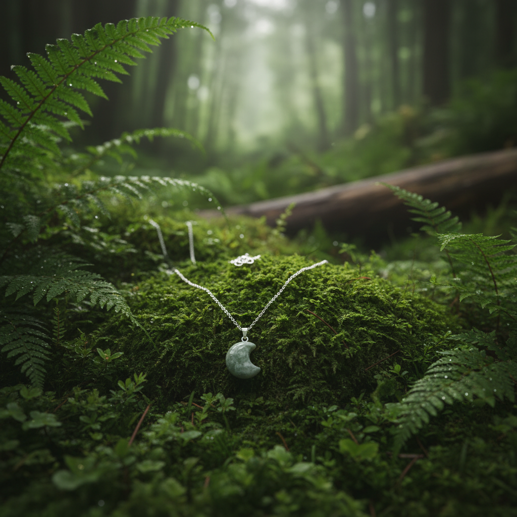 Collana Luna Agata Albero - sfondo bosco