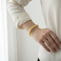Bracciale Calcite Gialla - Indossato al polso