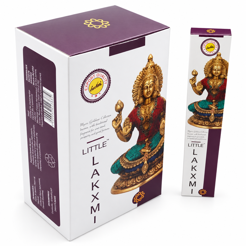 Incenso Little God Lakshmi su fondo bianco