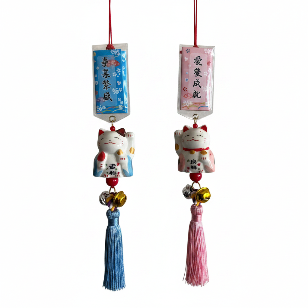 Maneki Neko Portafortuna - entrambe le varianti