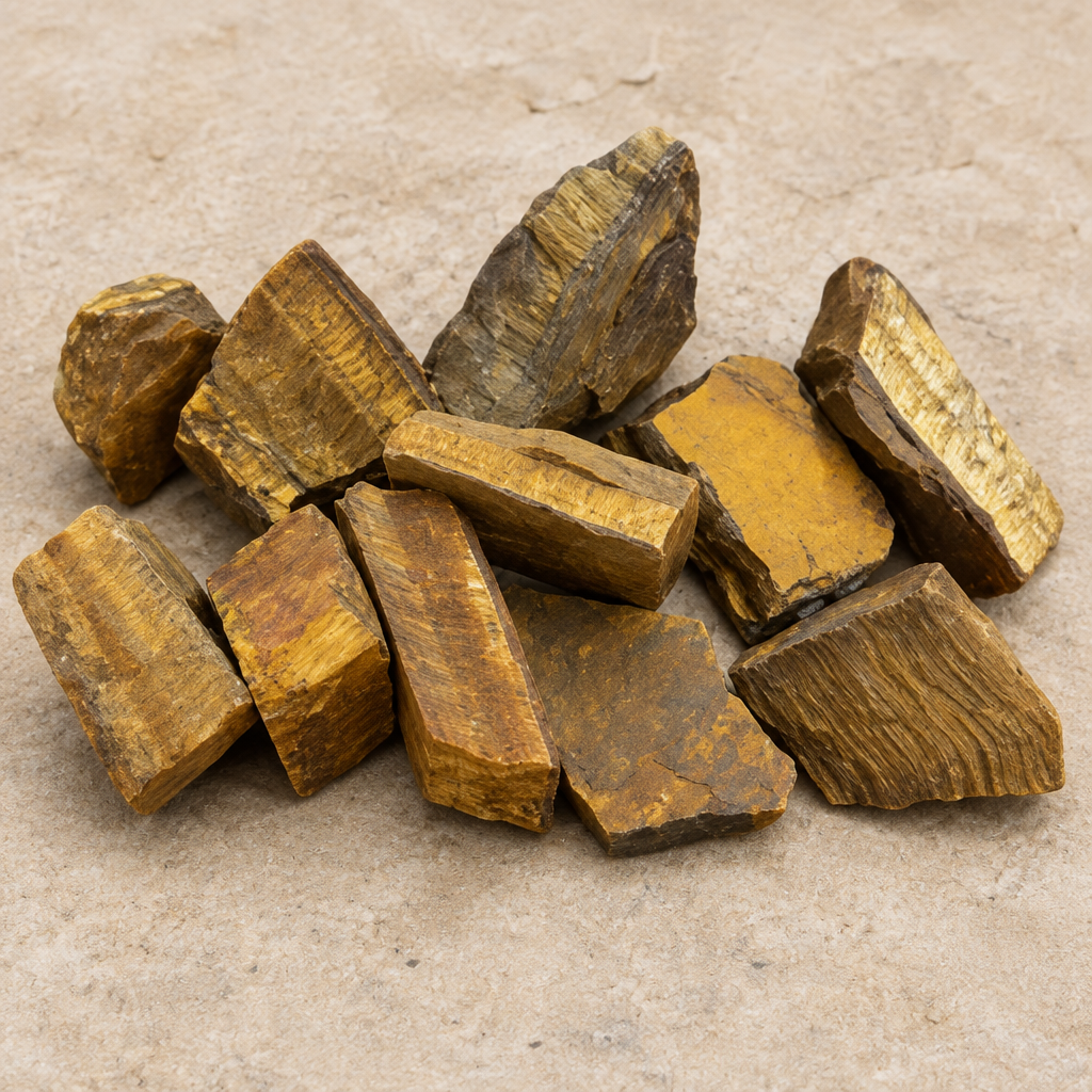 Assortimento di occhio di tigre grezzo