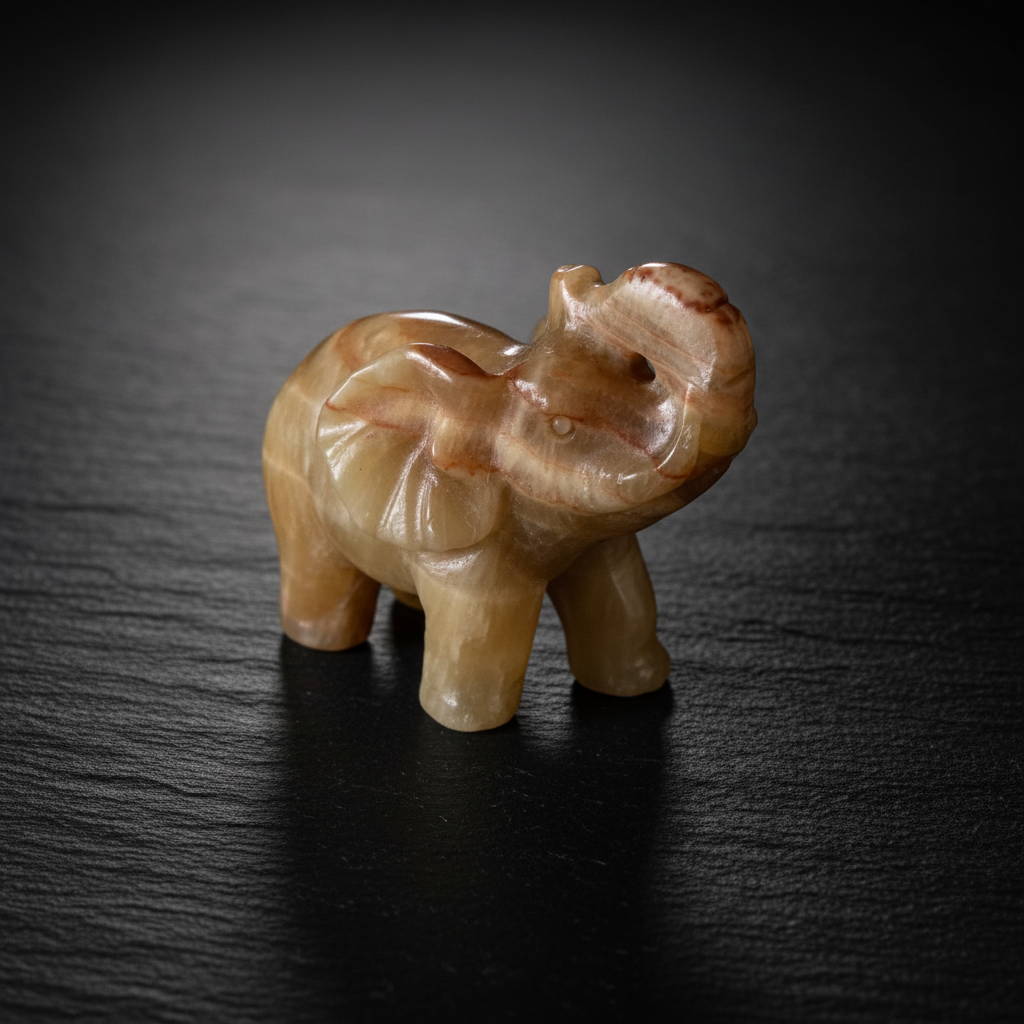 Elefante Calcite Gialla - su ardesia