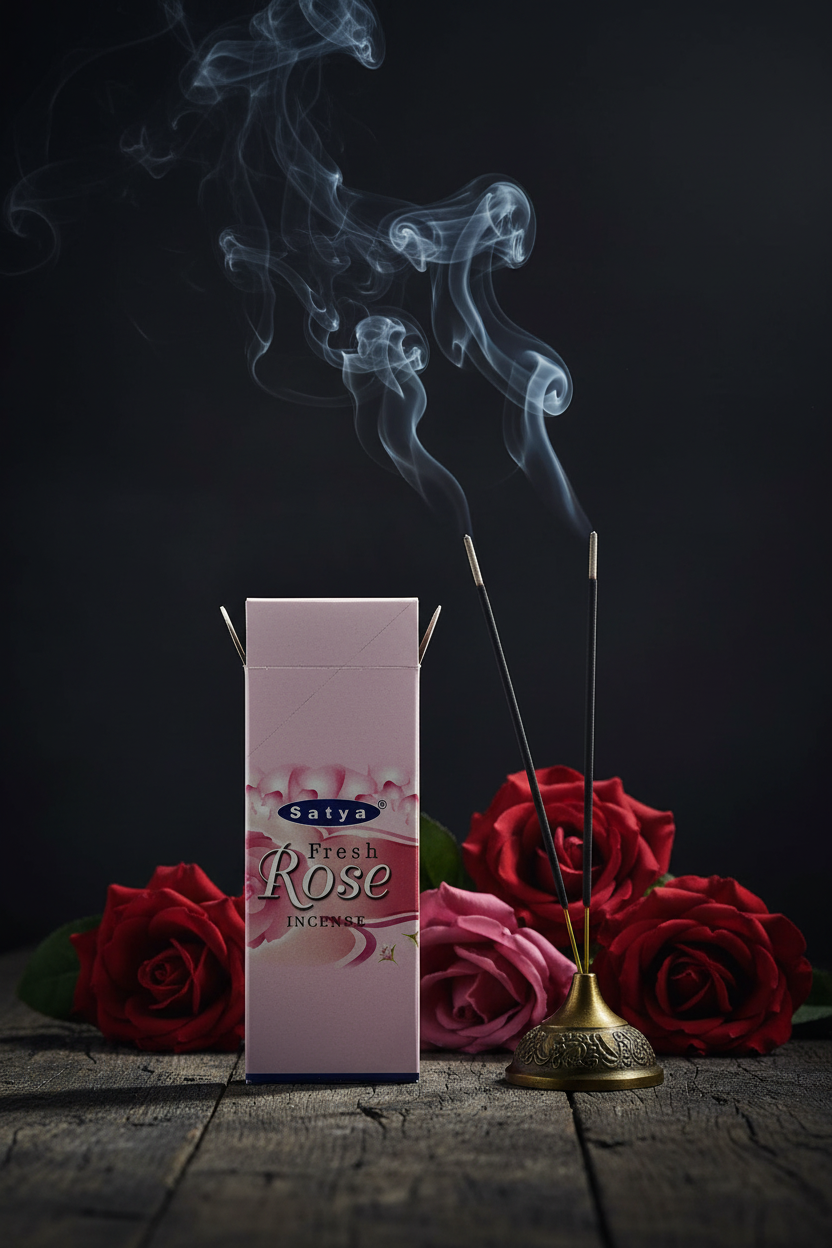 Satya Fresh Rose Incense - mood mistico con fumo