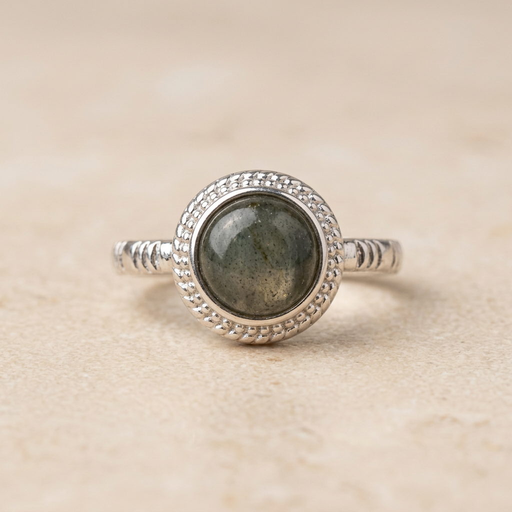 Anello 319 su pietra beige