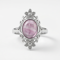 Anello in fluorite rainbow con luce morbida