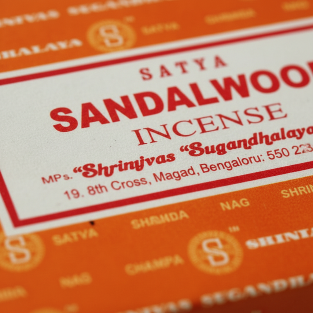 Satya Sandalwood - macro close-up