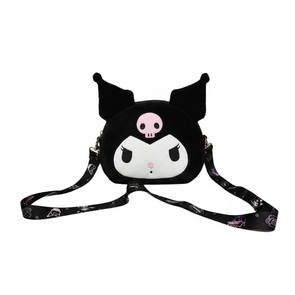 Borsa Kuromi - shot frontale sfondo bianco