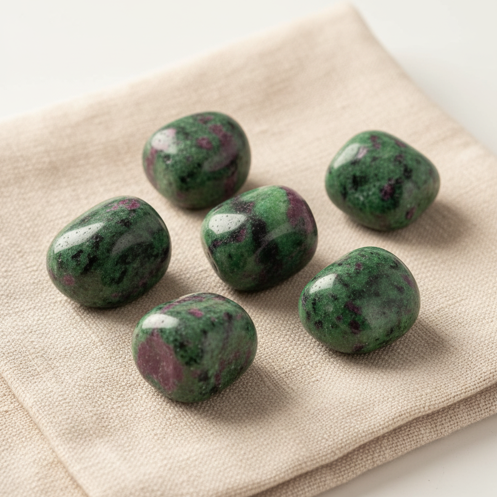 Rubyzoisite burattata - lifestyle su lino
