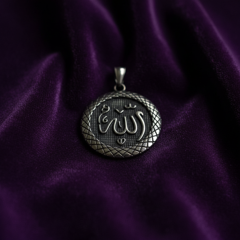 Collana Allah calligrafia araba - dettaglio ciondolo