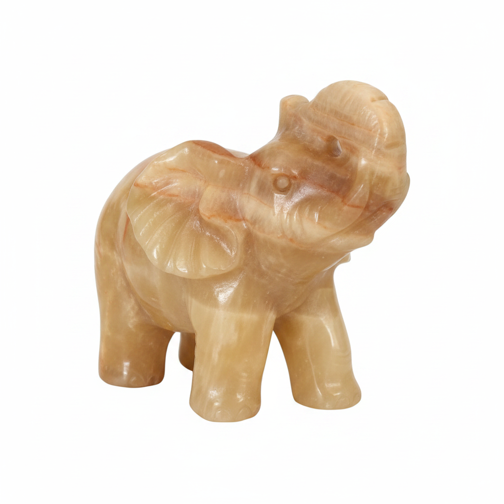 Elefante Calcite Gialla - sfondo bianco