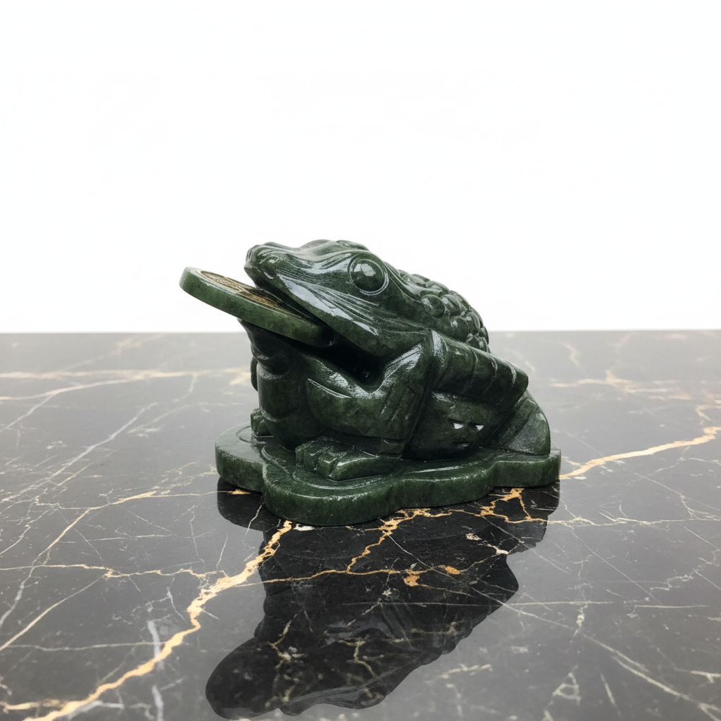 Rana Giada Verde - Marmo Nero