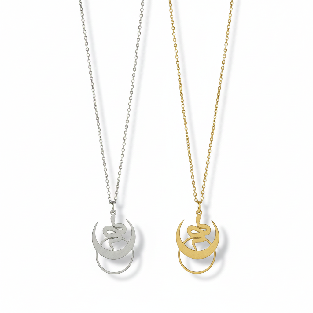 Collana Serpente e Luna - sfondo bianco