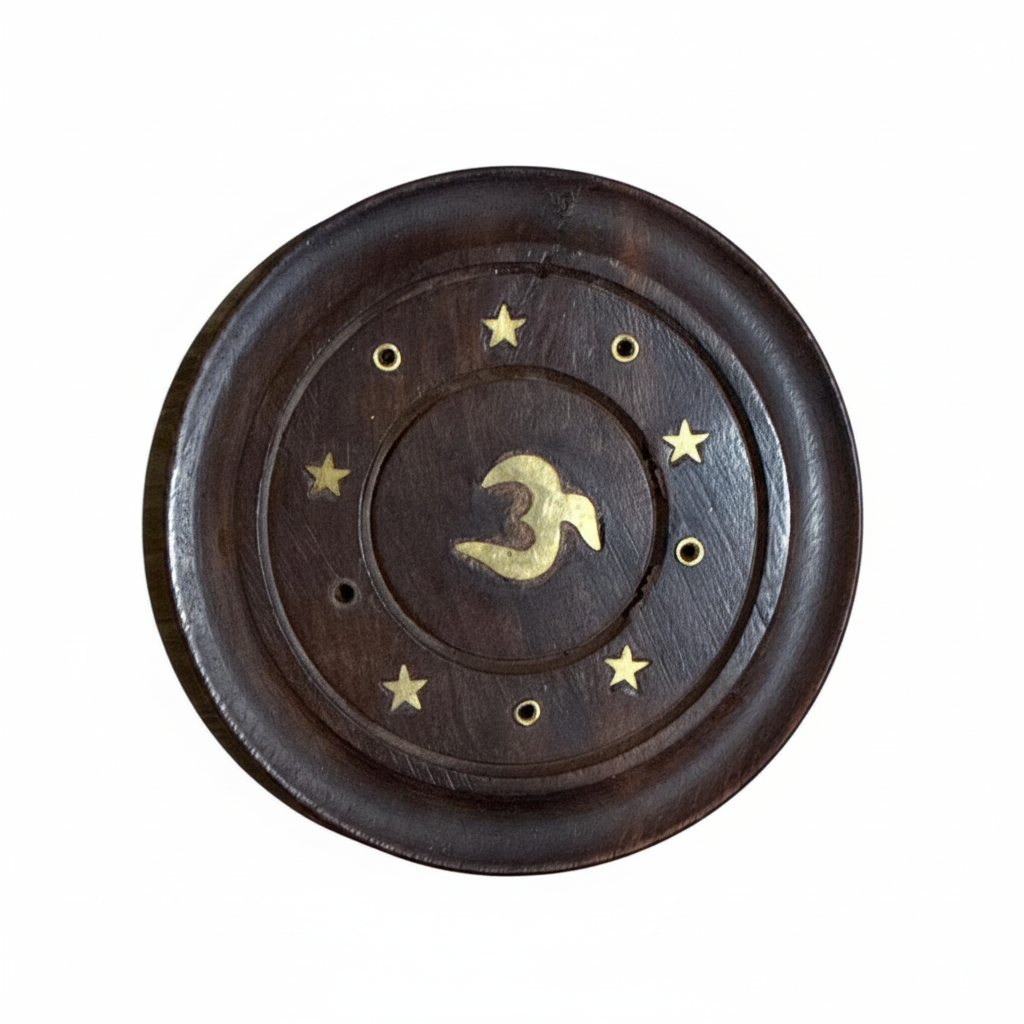 Porta Incenso Luna Stelle - sfondo bianco top-down studio