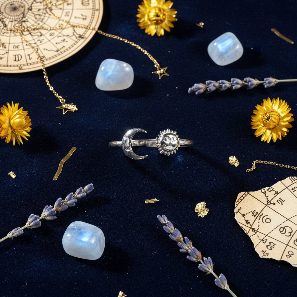 Anello Sole Luna - Flat lay