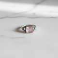 Anello Barocco Silver - Quarzo Rosa