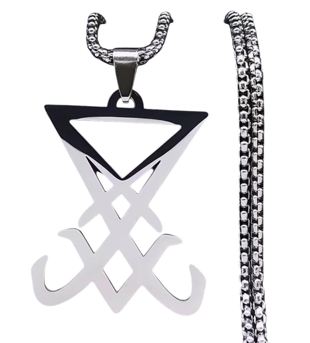 Collana Sigillo di Lucifero in Acciaio Inox 60 cm