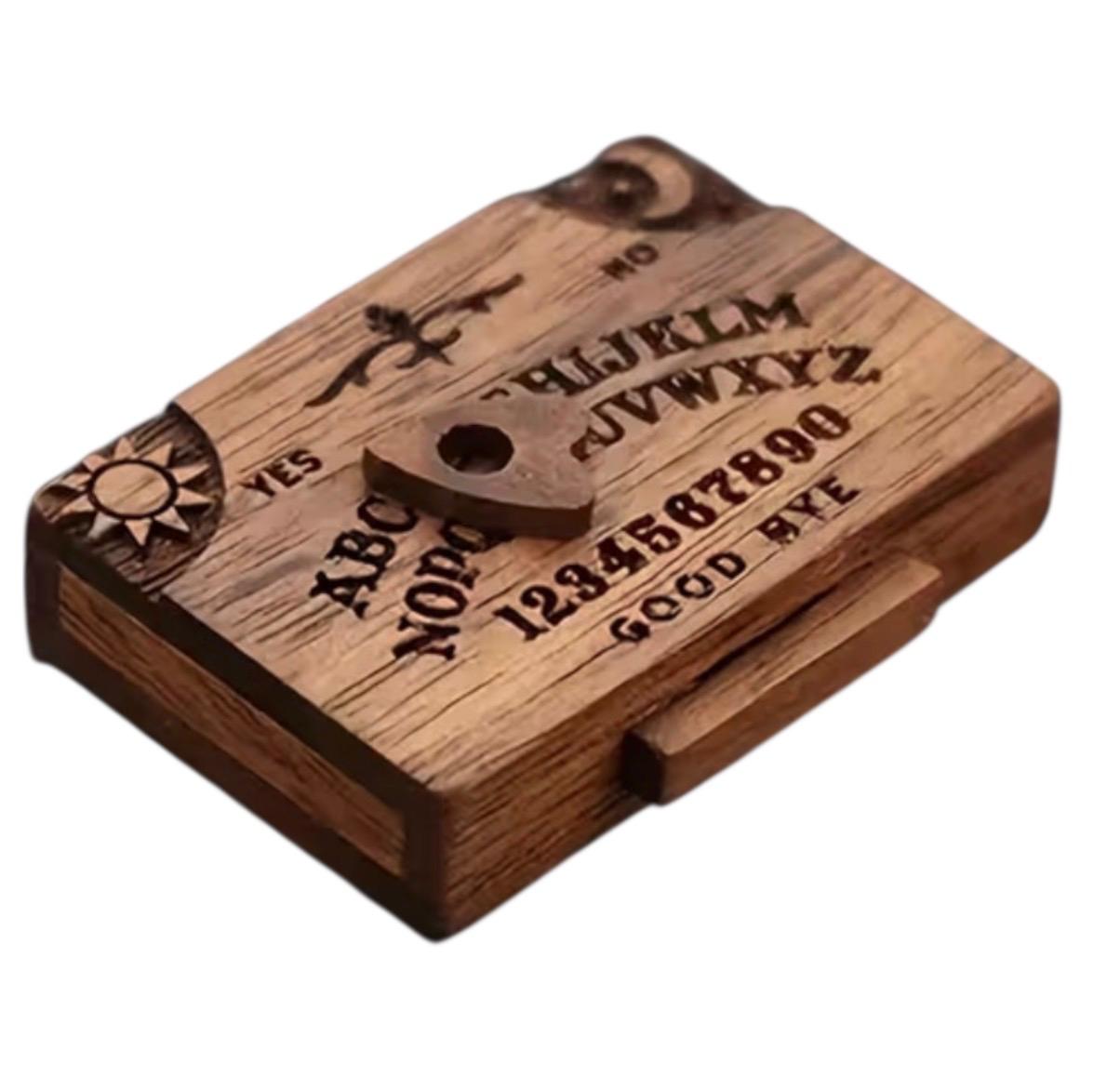 Mini Tavola Ouija Decorativa in Legno 4 cm