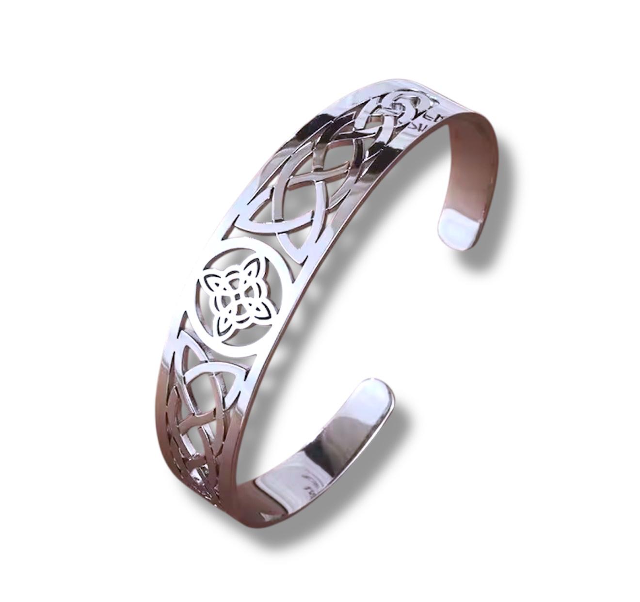 Bracciale Rigido Nodo della Strega Acciaio Inox