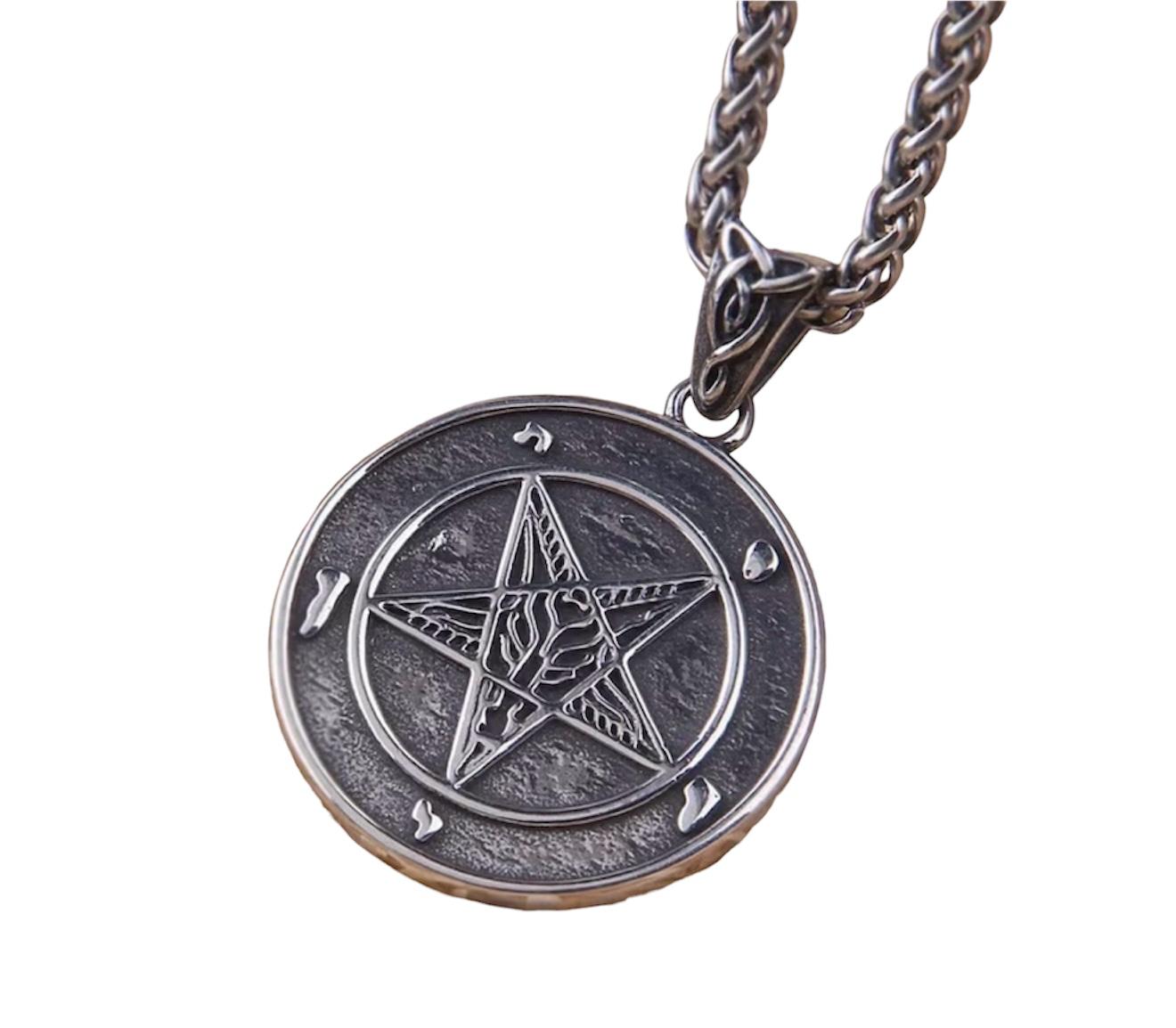 Pentacolo Lucifero - Collana Acciaio Inox 60cm