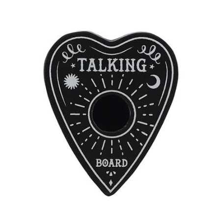 Portacandele Talking Board Ouija a Cuore Nero Gotico per Candele Rituali