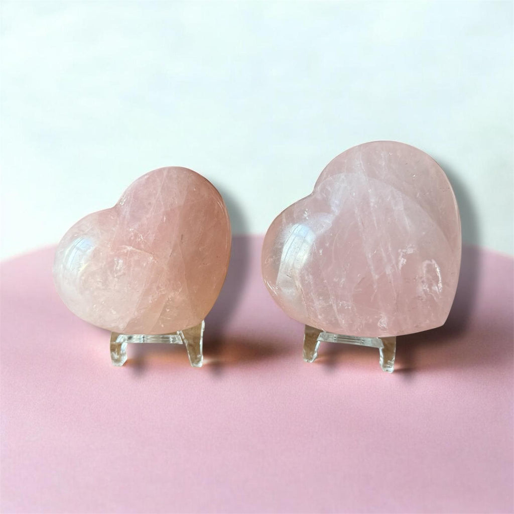 Cuore di Quarzo Rosa Naturale