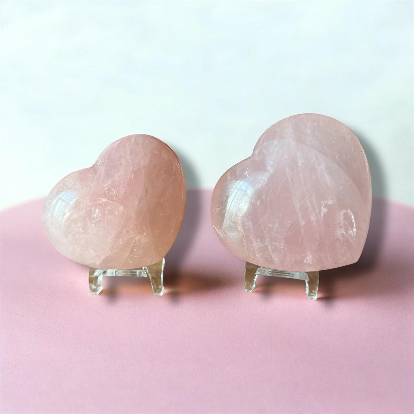 Cuore di Quarzo Rosa Naturale