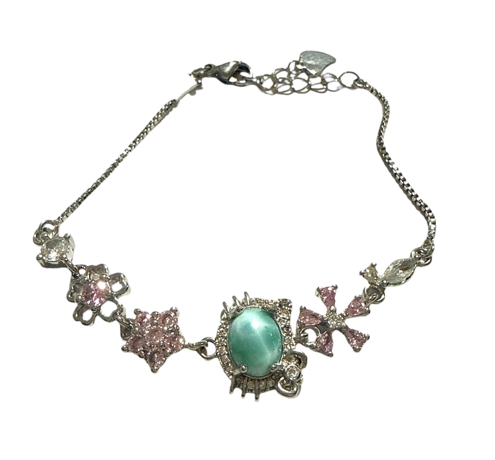 Bracciale Rame Placcato Argento con Larimar