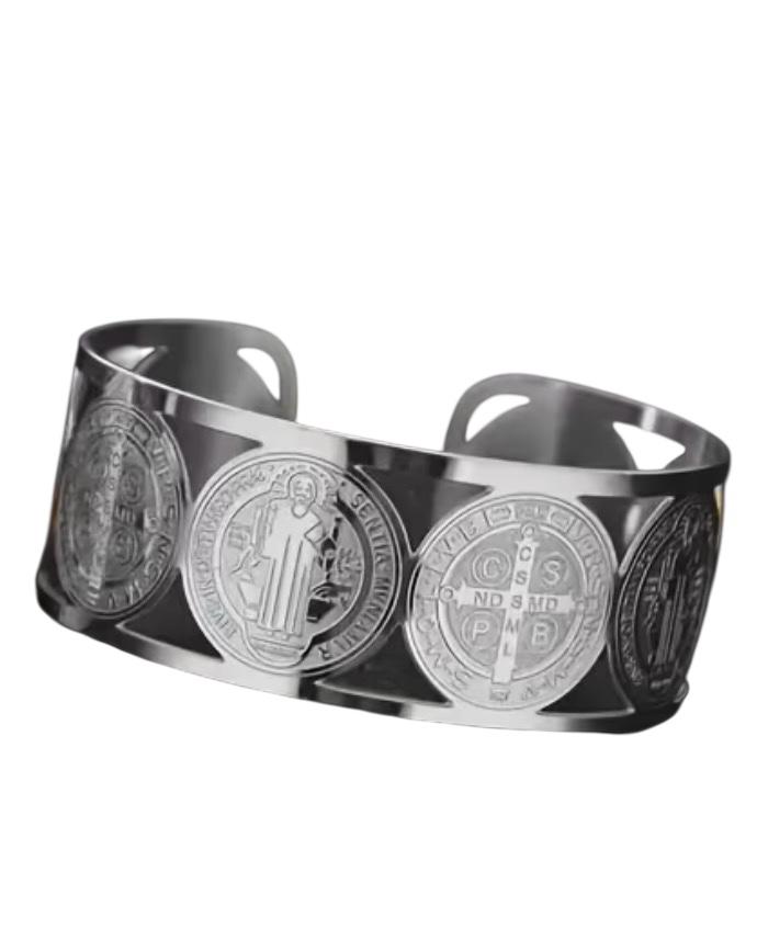 Bracciale Rigido San Benedetto Acciaio Inox