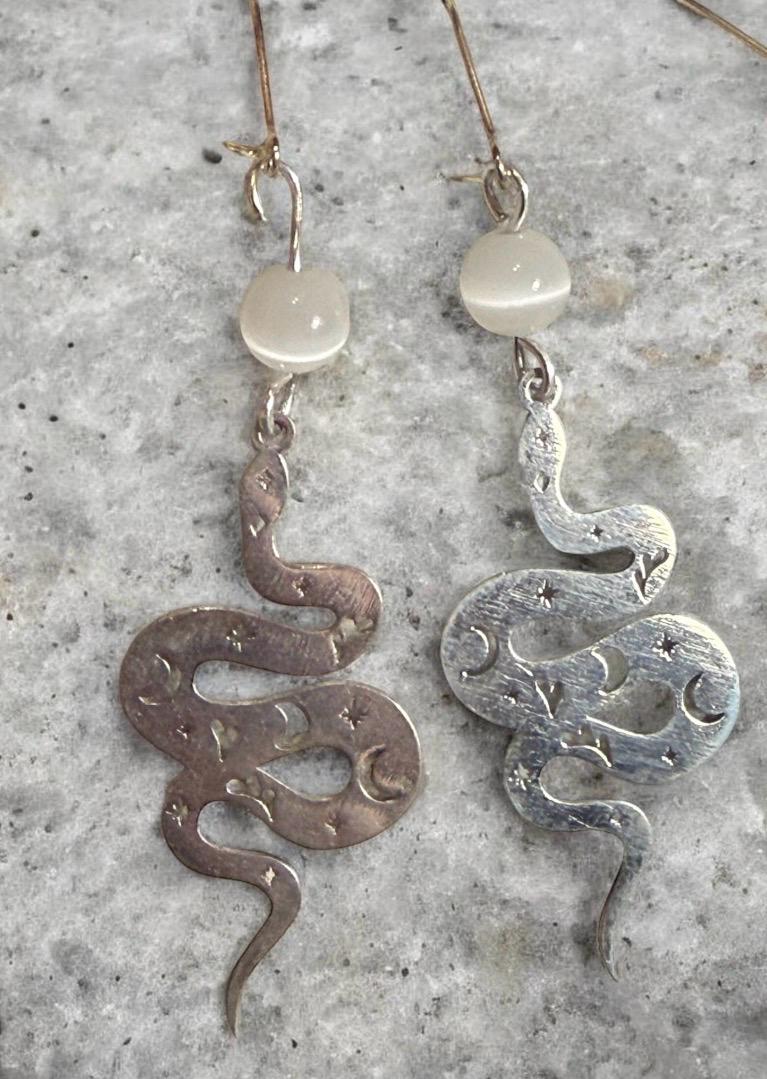 Orecchini Pendenti Serpente 