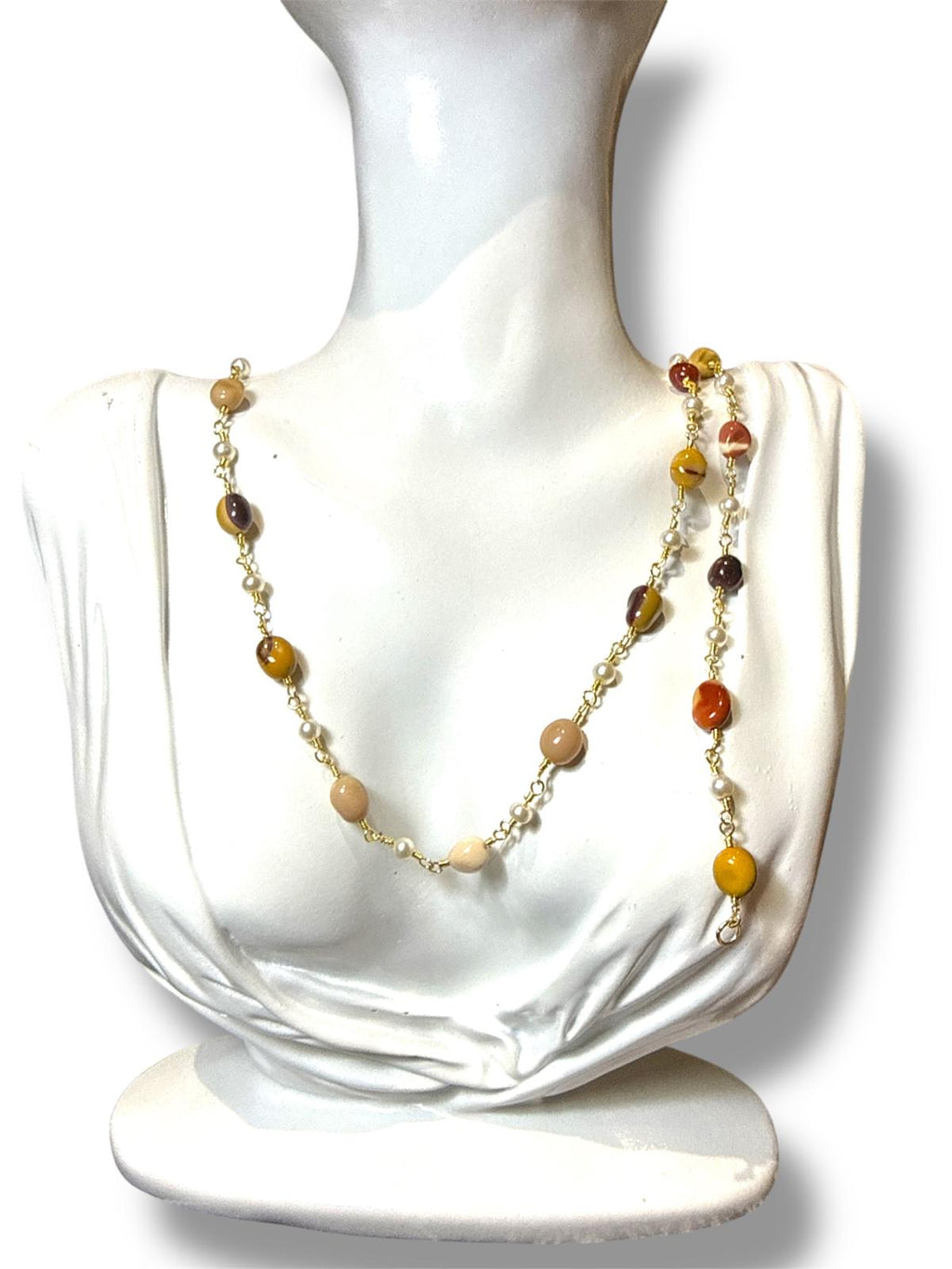 Set Collana e Bracciale in Mokaite - Collana 50 cm