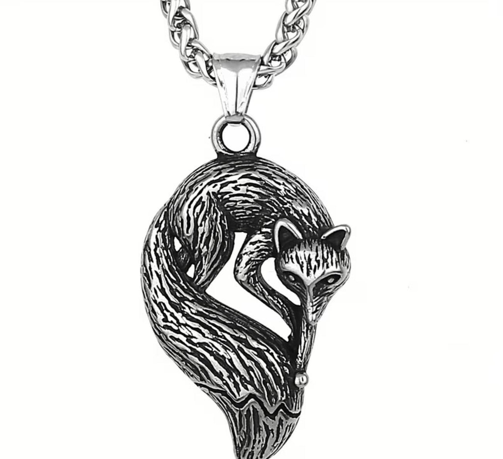 Collana Volpe Spirituale in Acciaio Inox 60 cm